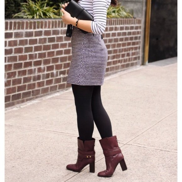 J. Crew Metallic Tweed Postage Stamp Mini Skirt - Picture 2 of 9